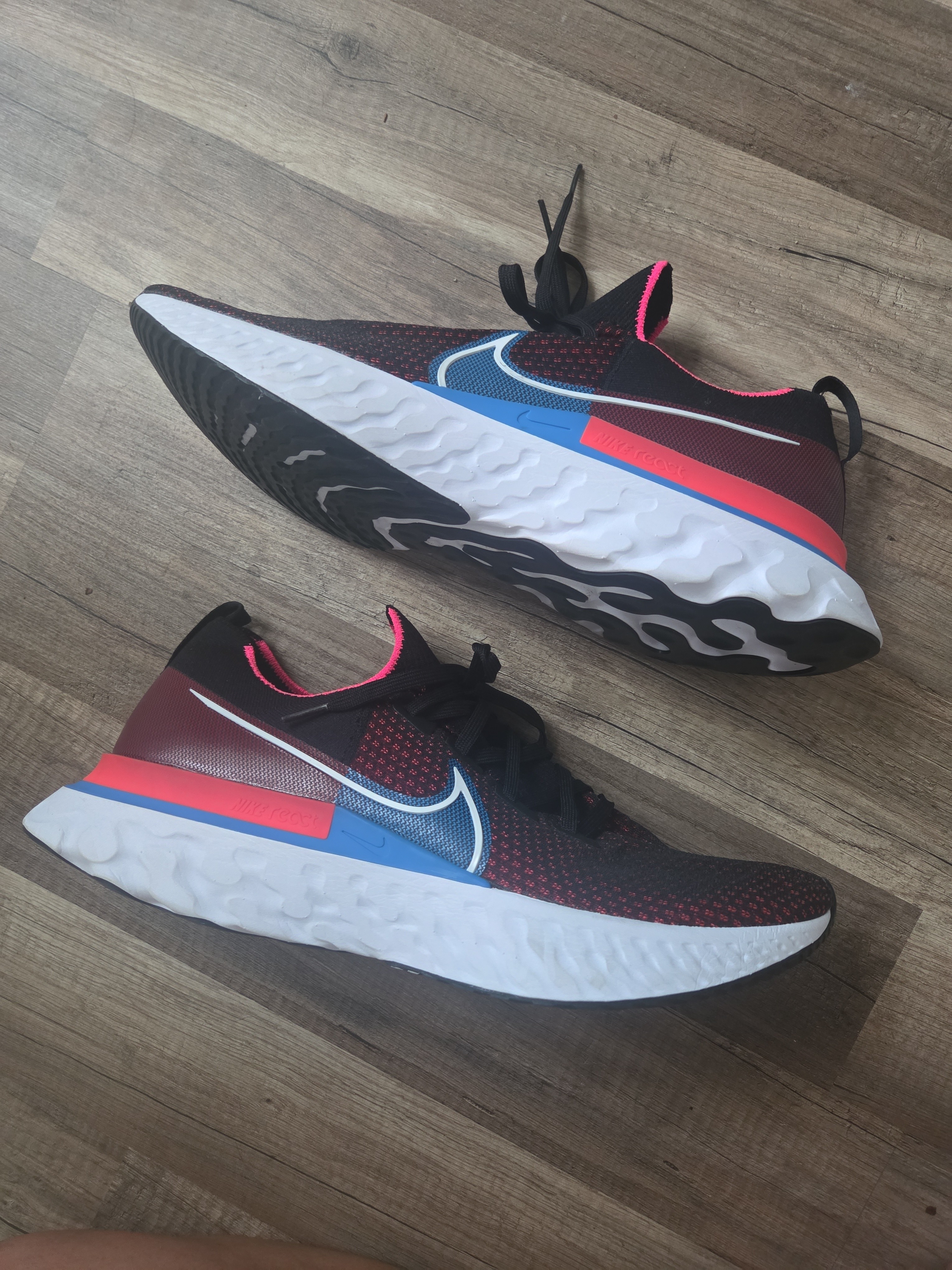 2020 Men's Nike React Infinity Run Flyknit Red Orbit Black Cd4371-005